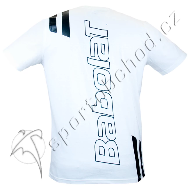 T Shirt Babolat Promo Logo White 10 Sportega