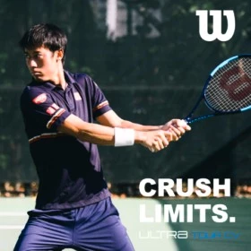 Kei Nishikori s raketou Wilson Ultra